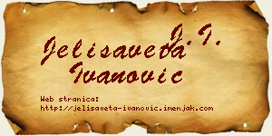 Jelisaveta Ivanović vizit kartica